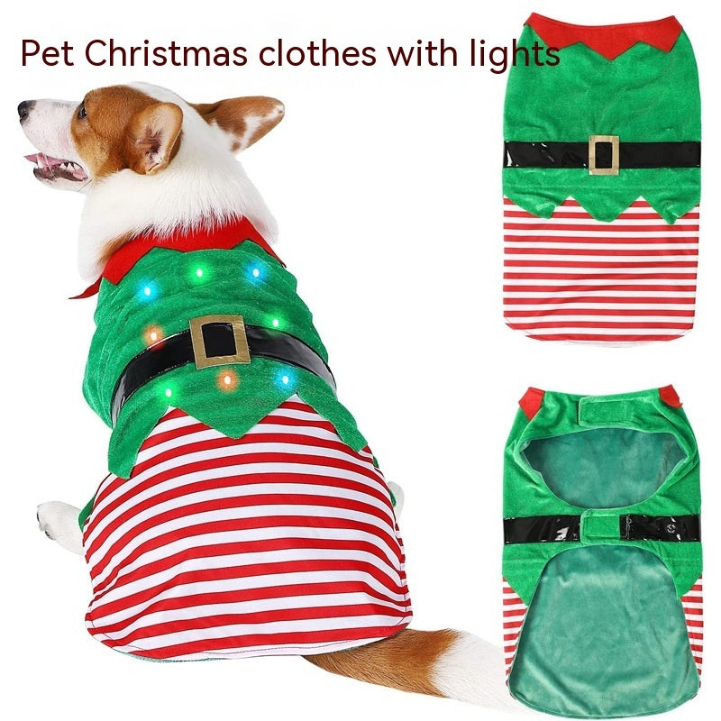 Christmas Dog Clothes Green Elf
