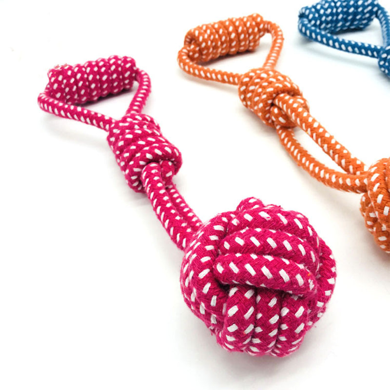 Cotton Rope Dog Toy with Ball