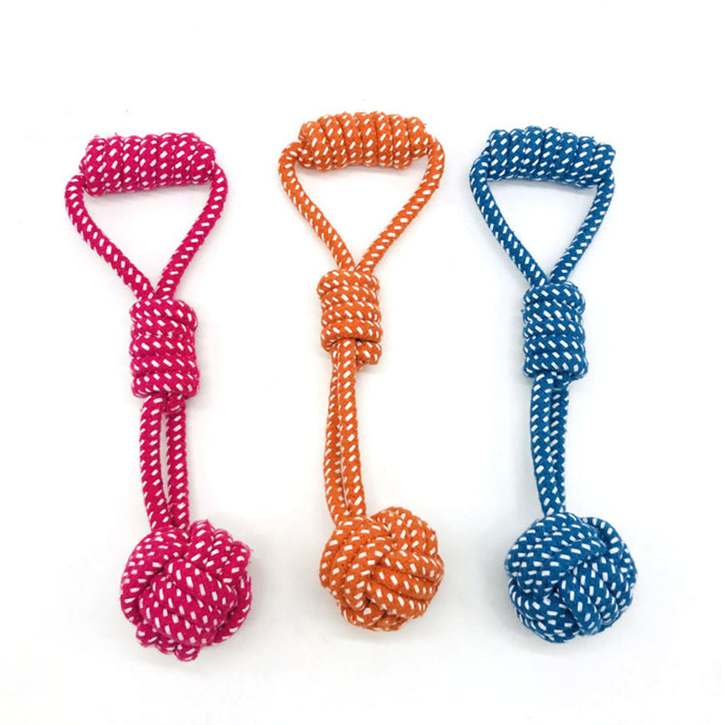 Cotton Rope Dog Toy with Ball