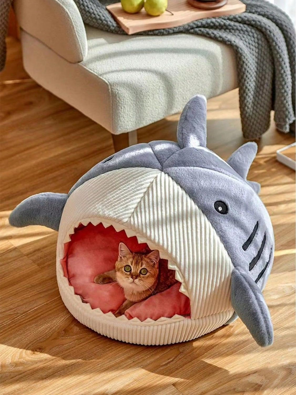 Cosy And Soft Hideout Shark House For Pets