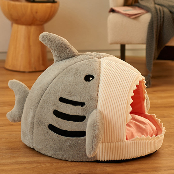 Cosy And Soft Hideout Shark House For Pets