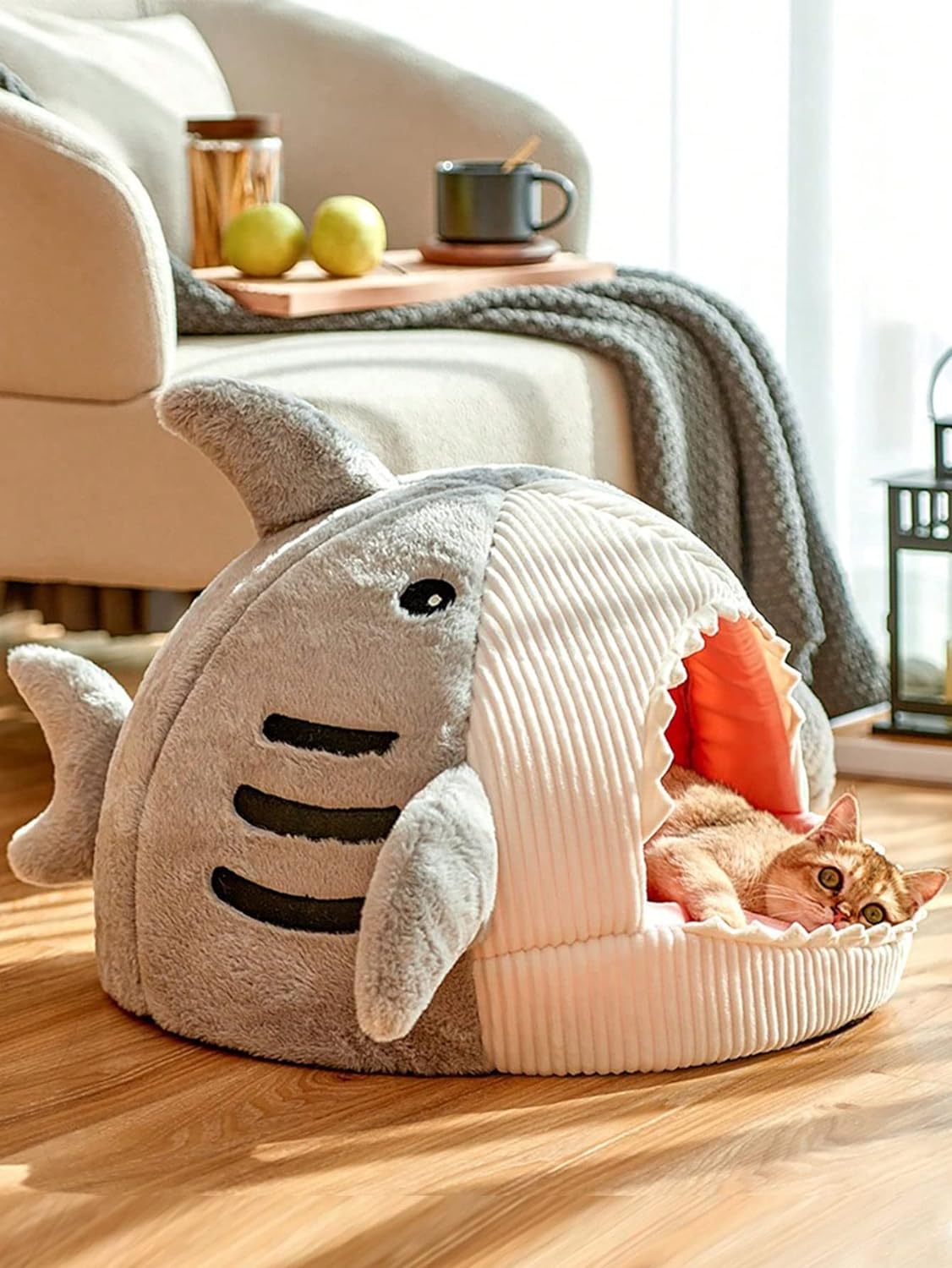 Cosy And Soft Hideout Shark House For Pets