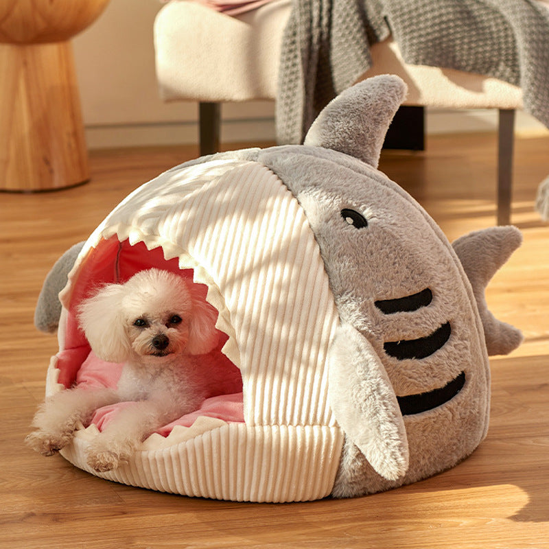 Cosy And Soft Hideout Shark House For Pets