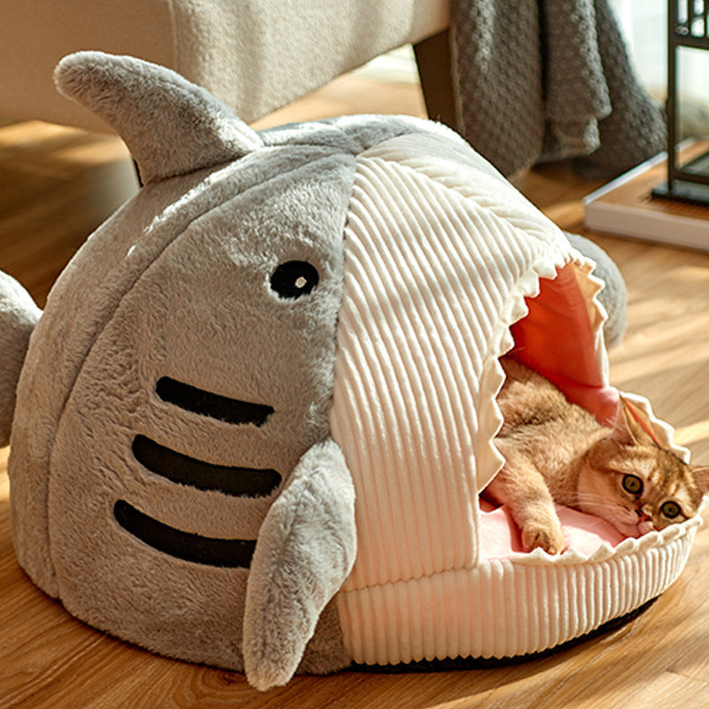 Cosy And Soft Hideout Shark House For Pets